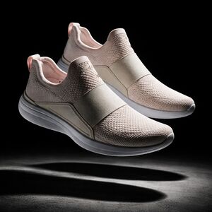 APL Techloom Bliss Creme Parchment/White Slip-On Sneakers